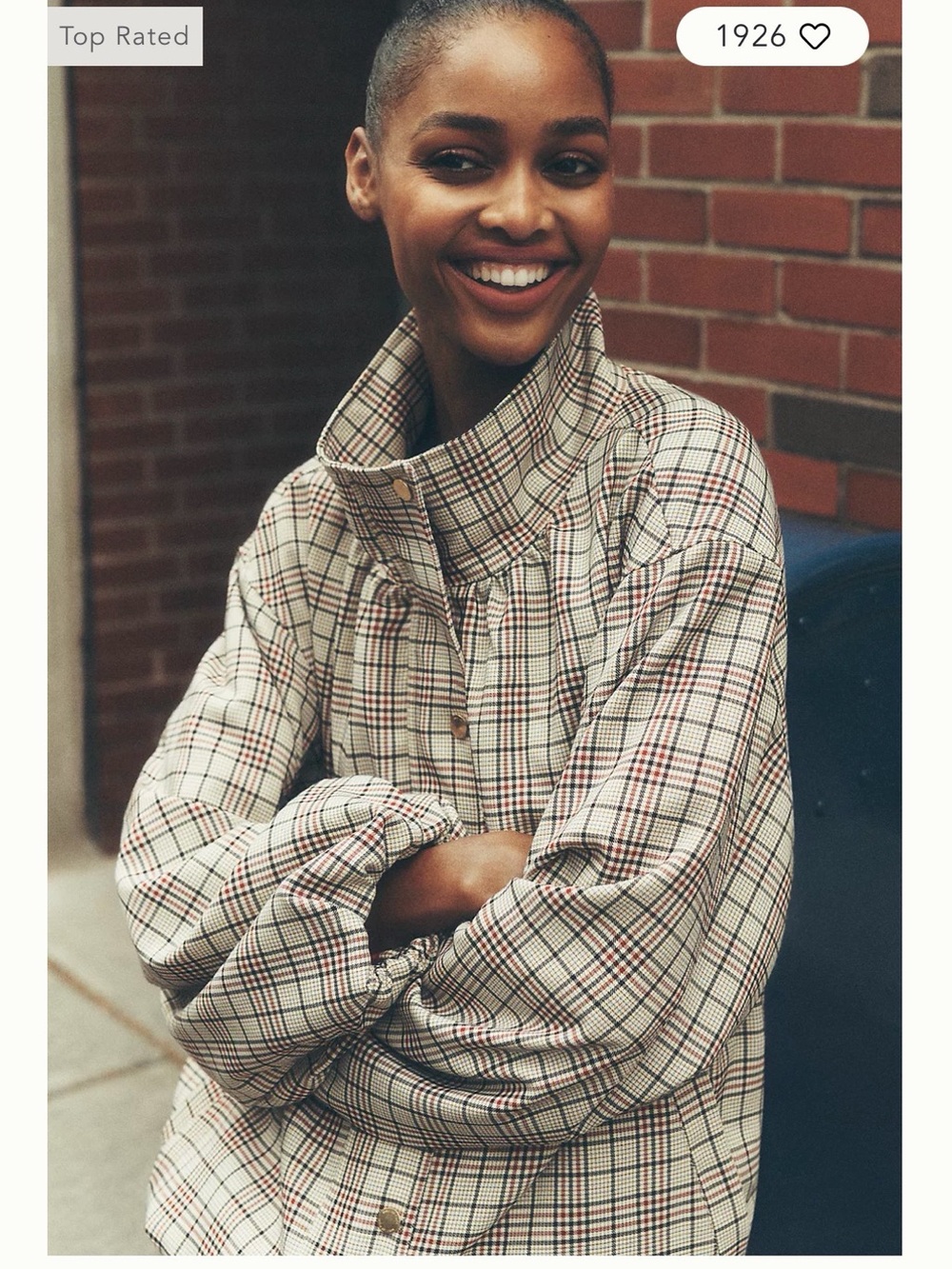 Avec Les Filles Plaid Bomber Jacket in Cream, Black & Red Anthropologie sold out